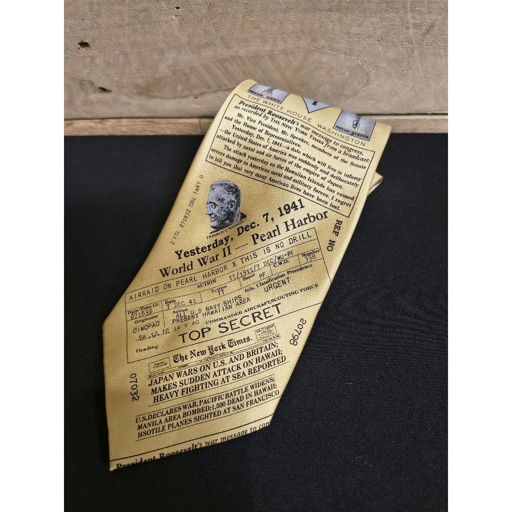 Museum Artifacts Necktie World War II 100% Silk Tie